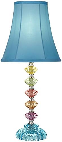 360 Osvjetljenje Iris Tradicionalna boemska stilska stolna svjetiljka sa stolom gornje zamračenje 21 Visoka multi -boja složena staklena