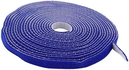 X-DREE 1 cm širina 5m dugačka plava ljepljiva kabelska veza za višekratnu upotrebu u traku za leđa (Legature di Cavo Riutilizzabili