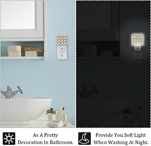 2 kom plug-in LED noćno svjetlo s automatskim senzorom prijelaza sumraka u zoru retro svjetlo za spavaću sobu, hodnik, stepenice, kupaonicu,
