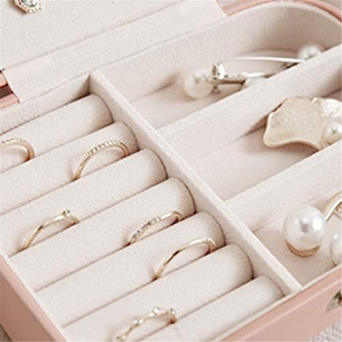 ; Ružičasta višenamjenska prijenosna kutija za pohranu nakita prsten kutija za naušnice ogrlica za nakit kutija za pohranu