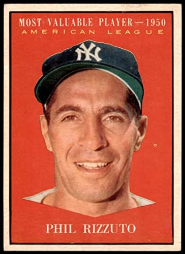 1961. Topps 471 Najvrjedniji igrač Phil Rizzuto New York Yankees Ex Yankees