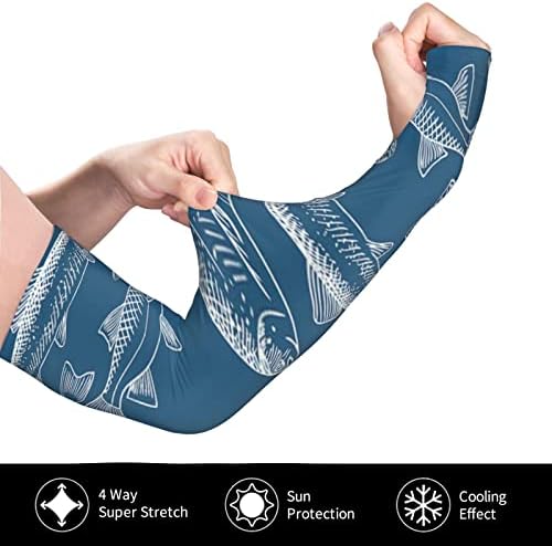 Crni i bijeli mramorni rashladni rukavi za muškarce i žene sportski kompresijski rukavi od UV zaštite od sunca 1 par