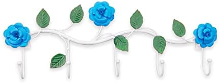 Boomlatu ruža cvjetovi zidni nosač kaputa, ukrasna zidna kuka za unutarnje ukras vanjskog zida