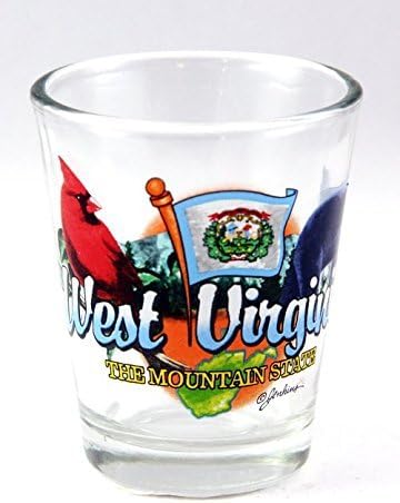 Elementi planinske države Zapadne Virginije iz čaše