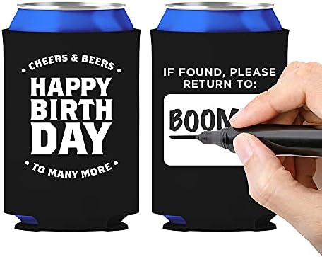 Sretan godišnjica rođendana i vjenčanja izolirana mogu pića hladnjaka za pivo, vodu, soda - 13 pakiranja