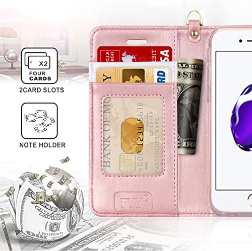 FYY Dizajniran za iPhone SE Case 2022 / iPhone SE Case 2020 / iPhone Case 7 / iPhone 8 Case, luksuzna torbica-novčanik od umjetne kože