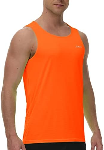 Cakulo muški neon tenk vrhovi za vježbanje Gym Atletic Swim Beach vrhovi velike i visoke košulje bez suhih maratona bez rukava bez
