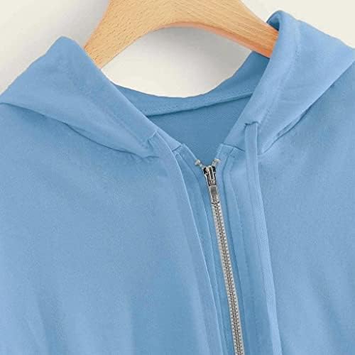 Kapuljače Čvrsti vrhovi džepni patentni zatvarač Žene s kapuljačom duga dukserica casual rukava košulja ženska bluza pletena kapuljača