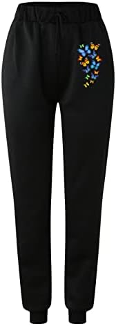 Xiloccer salonke hlače žene ženske hlače srednji struk crni tijestovi tiskaju duge hlače labave ležerne radne uredske hlače
