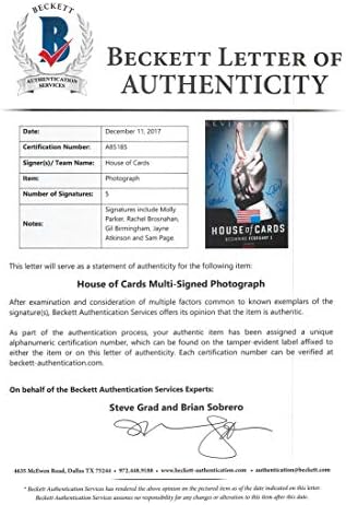 Glumačka postava House of cards autentični potpisani poster mini filma veličine 12H18 cm 85185