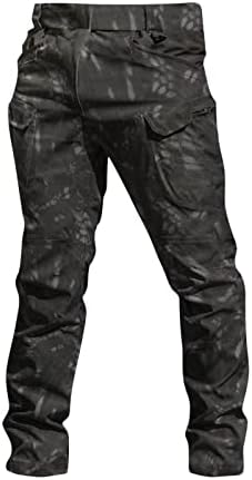 YMOSRH MENS SLOBELJSKE Hlače City Posebna služba hlača Vojni ventilator IX7 Multi džepni kombinezoni hlače rastezanje