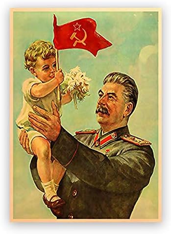 Sovjetski staljin i dječji vintage poster