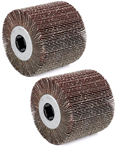 Kotač za brušenje kotača, s 2 pakiranja žica za poliranje kotača, četkica za sagorijevanje bubnja od aluminijskog oksida, 4,5 x 4 s
