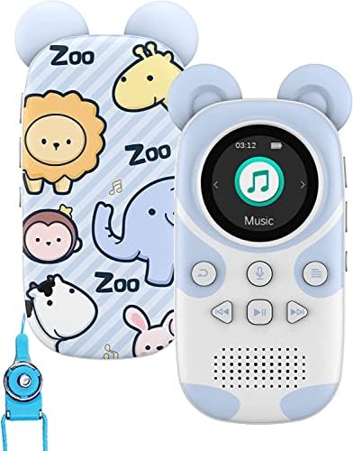 Ruizu 16GB MP3 Player za djecu, Crtani zoo Panda prijenosni glazbeni uređaj MP3, Child Mp3 player s Bluetooth 5.0, zvučnik, FM radio,