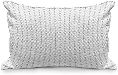 Ambasonne geometrijski prekriveni jastuk, minimalistički poput oblika geometrijski uzorak linija na običnoj pozadini, standardni pokrov