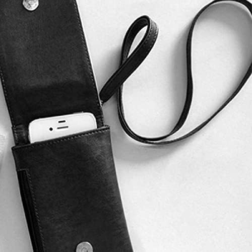 Životinja Slatka šapa otisak iscrtava Oprent Telefon Telefon torbica Viseća mobilna vrećica Crni džep