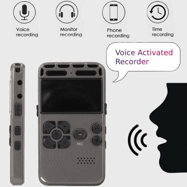 Digitalni snimač glasa od 8 do 8, snimač glasa s glasovnom aktivacijom, mali snimač glasa s reprodukcijom, Mini audio snimač od 93