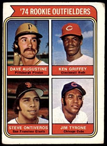 1974. Topps 598 Rookie Outfielders Ken Griffey/Dave Augustin/Steve Ontiveros/Jim Tyrone Cincinnati Pirates/Reds/Giants/Cubs Fair