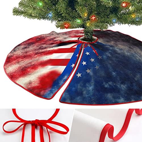 Ljuta američka zastava lubanja suknja božićno drvce Vintage Xmas ukrasi Božićni ukrasi za prazničnu novogodišnju zabavu