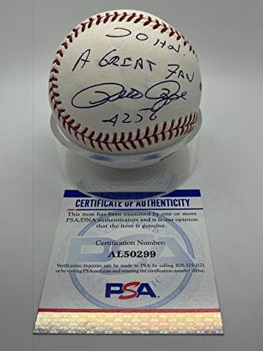 Pete Rose potpisao je autogram personaliziran za Johna Veliki navijački bejzbol PSA DNA *9 - Autografirani bejzbols