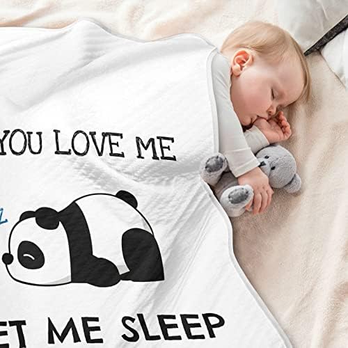 Swaddle pokrivač za spavanje panda pamučna pokrivač za novorođenčad, primanje pokrivača, lagana mekana pokrivača za krevetić, kolica,