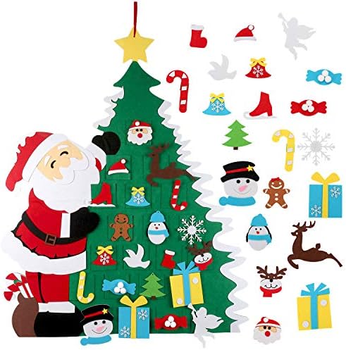 FUNPA DIY Felt božićno drvce Set kreativne zabave za zabavu Viseći dekor s ukrasima