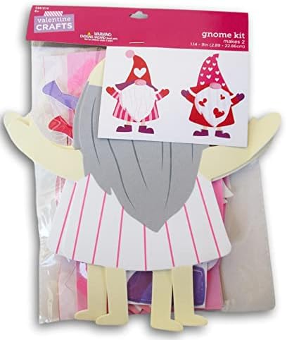 Valentine Gnomes pjenasti zanatski komplet za Valentinovo - čini 2