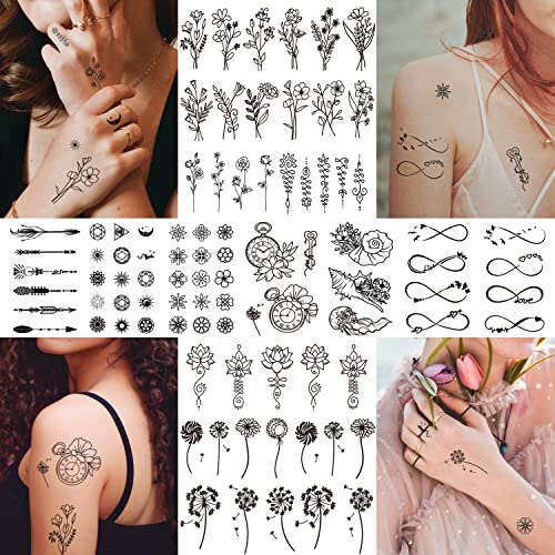 97 lažnih stilova tetovaža za žene, dugotrajne personalizirane privremene tetovaže za odrasle, vodootporne tetovaže markera za tijelo