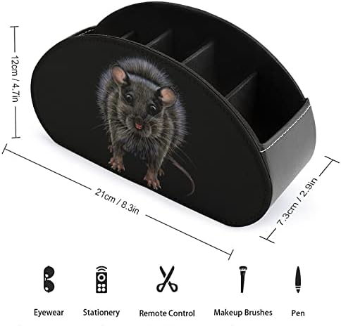 Grafička boja Portrai Mouse daljinski upravljač kutija za pohranu PU Multifunkcionalni TV držači za daljinsko upravljanje Organizator