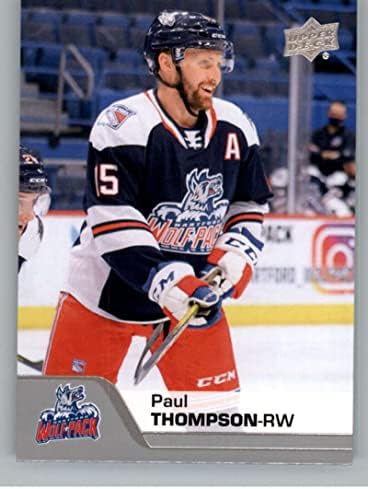 2020-21 Gornja paluba AHL 95 Paul Thompson Hartford Wolf Pack RC Rookie Hockey Trading Card