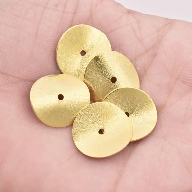 5pcs-20mm mat zlatne valovite kuglice / kuglice od krumpira-pozlaćene valovite razmaknice za izradu nakita