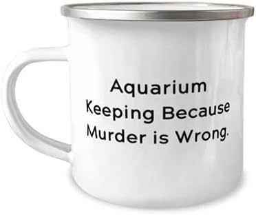 Držite akvarij jer je ubijanje pogrešno. Putna šalica od 12 oz, poklon za spremanje akvarija, zabavan poklon za prijatelje