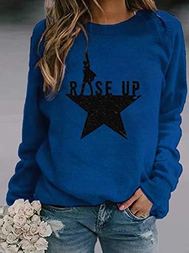 Elosele žene uzdižu se Hamilton košulja s dugim rukavima casual labave fit pulover majice