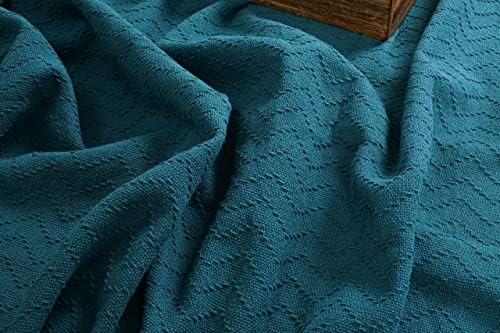 Belizzi Home pokrivač od pamučnog kreveta, prozračna termalna deka puna - kraljica veličina, meki chevron 90''x90 '', savršen