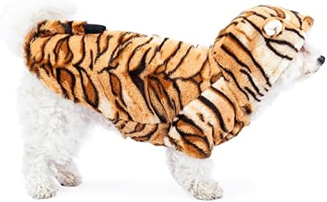 Mogoko smiješni pas tigar, kostimi za kućne ljubimce božićna cosplay haljina mala kućna mačka tigra kostim animal flece hoodie topla