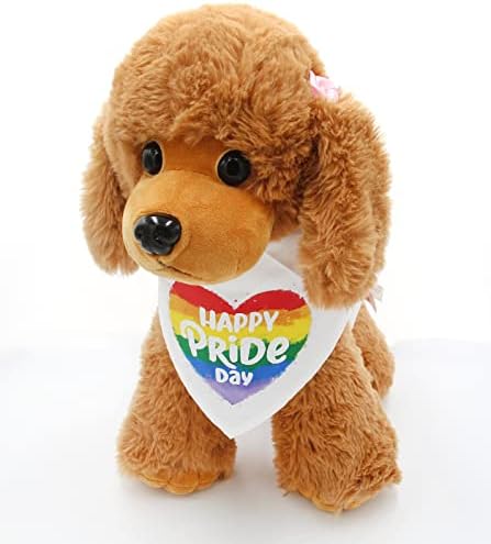 Hananona 2 PCS LGBT Rainbow Dog Bandanas Pride Triangle Pets Bibs Šal psa Cat Bandana Neckerchief
