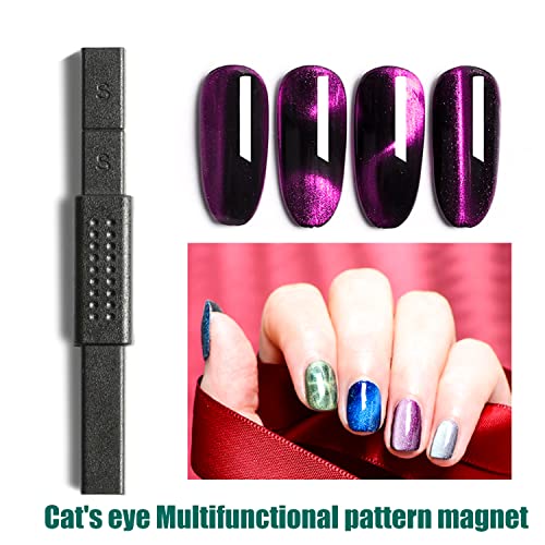 7 kom magnet za nokte mačje oko Magnetni štapić za nokte s dvostrukom glavom multifunkcionalna magnetska ploča četvrtasta zadebljana