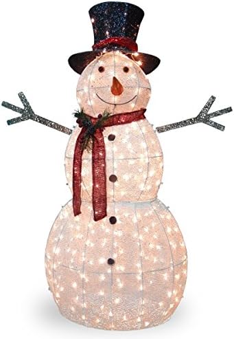 Nacionalna kompanija za drvo Umjetni božićni dekor uključuje unaprijed natečene bijele LED svjetla i uloga od 5 stopa, kristalni snježni