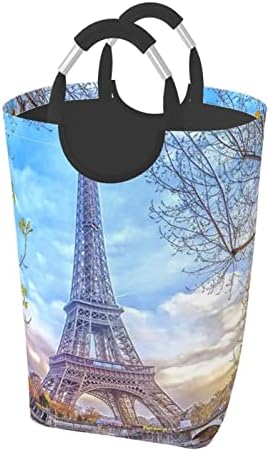 Eiffelov toranj košara za rublje sklopiva košara za rublje samostojeća vodootporna košara za prljavu odjeću s ručkom sklopiva kanta