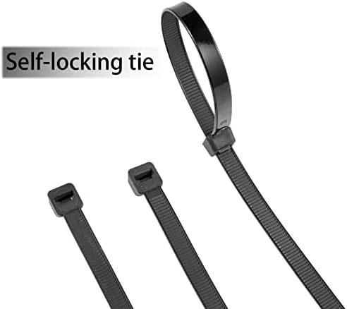 FacyWat kabel Zip kravate-100 pakiranja crne teške kablovske kravate od 20 inča, višenamjenski kabel za samo-zaključavanje najlonskih