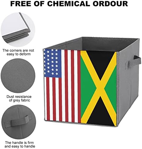 USA Fiag Jamaican Flag Flagble Sklapsiv kante za skladištenje Osnove za skladištenje kockica za skladištenje tkanina Organizatorske
