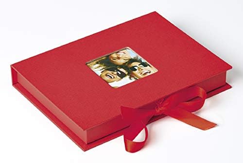 Walther Design FB-112-R Fun Standart poklon kutija s reznom izrezom za vašu osobnu sliku, za fotografije, 5 x 7 inča, crvena