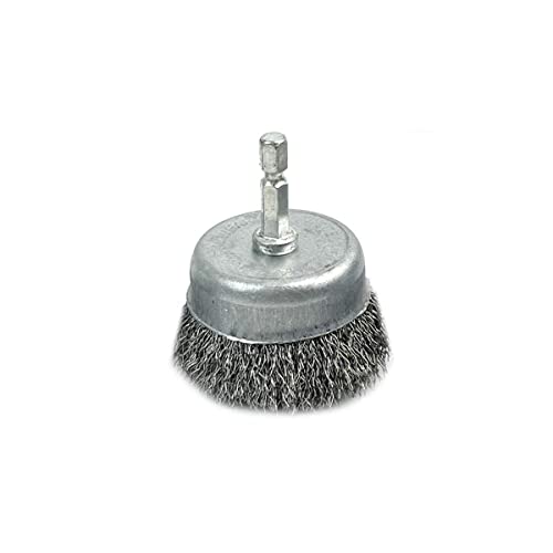 Beeiee žica četkica za čašicu četkica za bušenje za bušenje za bušenje 1/4-inčni koš, koristi se za čišćenje hrđe, pahuljice i abraziva