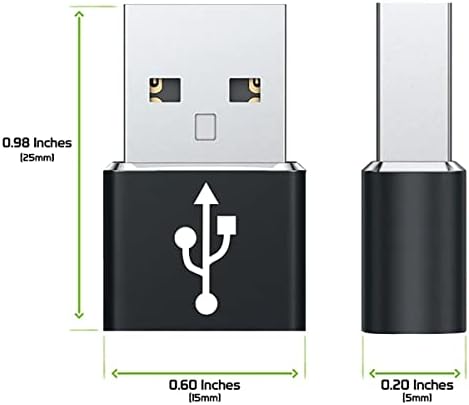 USB-C ženska osoba za USB muški brzi adapter kompatibilan s vašom Samsung Galaxy A8 Star za punjač, ​​sinkronizaciju, OTG uređaje poput