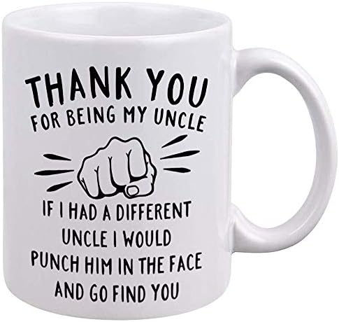 DQG CVT najbolji ujak Poklon - Hvala vam što ste moj ujak Smiješna šalica za kavu - GAG Pokloni za ujake - Cool očevi dan rođendan