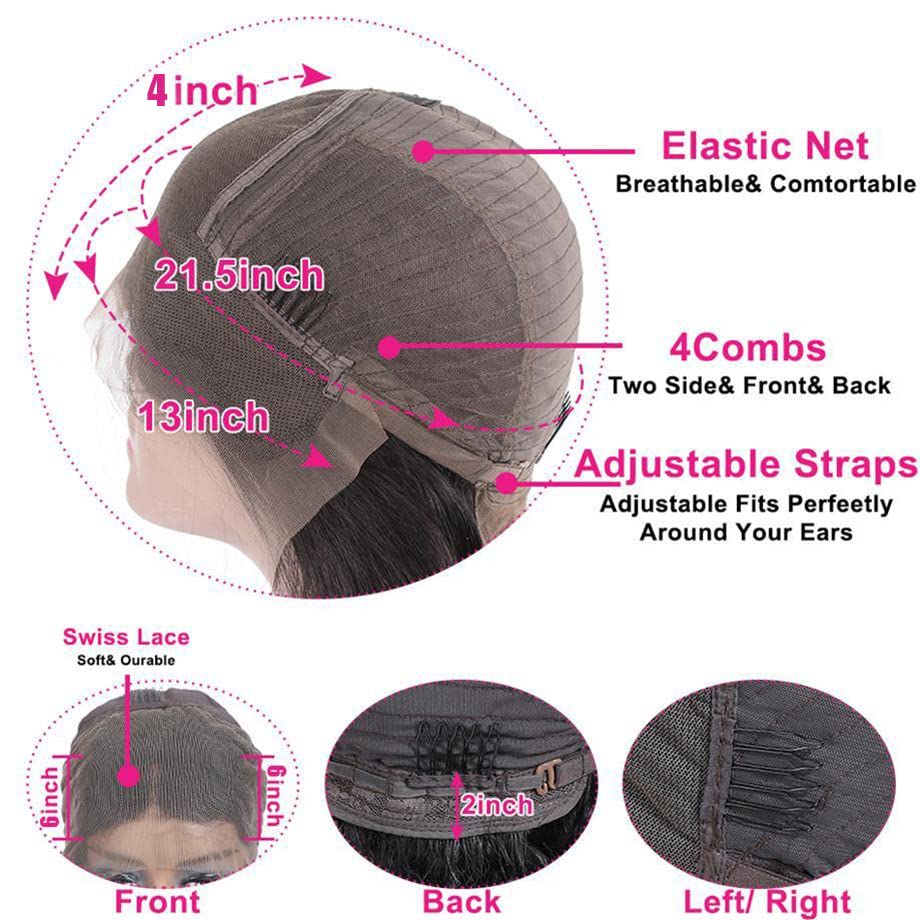 32-inčne ravne perike za prednju čipku ljudska kosa 13.4-inčne ravne perike za prednju čipku ljudska kosa gustoće 180% bez ljepila