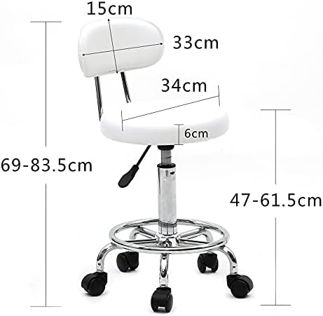 YoubtQ okrugli oblik podesivi hidraulično okretna stolica za masažu za salon ured za lice medicinske tetovaže stolica stolica sa naslonom