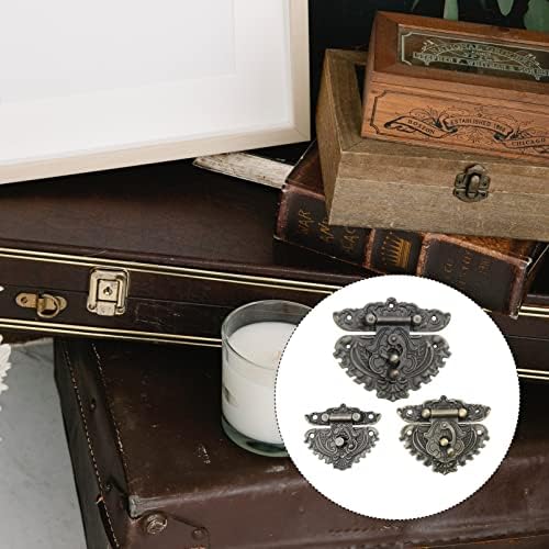 3pcs retro vintage kutije zasun Drvena kutija zasun set alata kopča brava zasun jastučić set alata kutija za nakit
