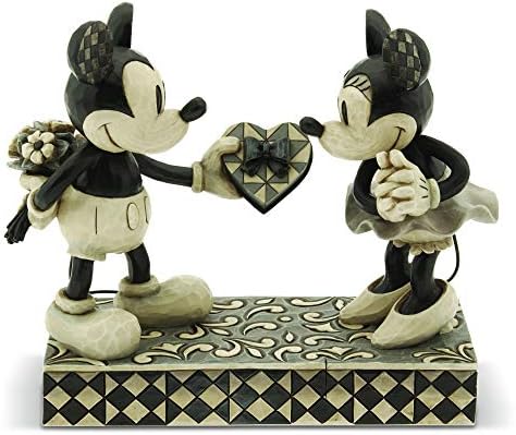 Disney tradicije Jima Shore crno -bijeli Mickey & Minnie Mouse Stone Res Figurice, 6