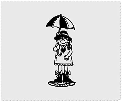 Azeeda 2 X 'Djevojka s kišobranom' Objektiv/naočale za čišćenje krpa